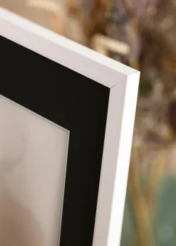 Ramme Stilren Hvid 70x100 cm - Passepartout Sort 62x93 cm