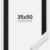 Ramme Stilren Hvid 35x50 cm - Passepartout Sort 11x17 inches