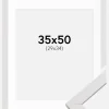 Ramme Stilren Hvid 35x50 cm - Passepartout Hvid 30x35 cm