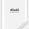 Ramme Stilren Hvid 40x60 cm - Passepartout Hvid 32,9x48,3 cm (A3+)
