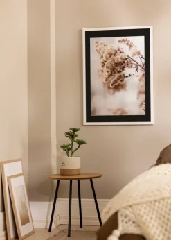 Ramme Stilren Hvid 70x90 cm - Passepartout Sort 24x30 inches