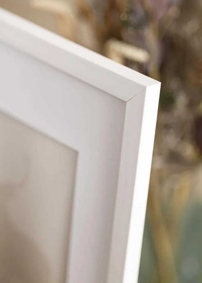 Ramme Stilren Hvid 40x40 cm - Passepartout Hvid 10x10 inches