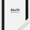 Ramme Stilren Hvid 50x70 cm - Passepartout Sort 16x24 inches