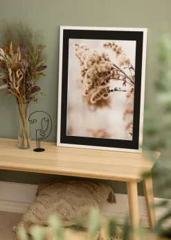 Ramme Stilren Hvid 24x30 cm - Passepartout Sort 6x8 inches