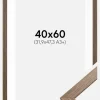 Ramme Stilren kold Brun 40x60 cm - Passepartout Hvid 32,9x48,3 cm