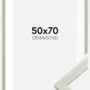 Ramme Stilren lysegrå Eg 50x70 cm - Passepartout Hvid 16x23 inches
