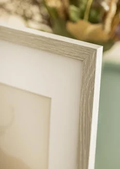 Ramme Stilren lysegrå Eg 30x40 cm - Passepartout Hvid 20x30 cm