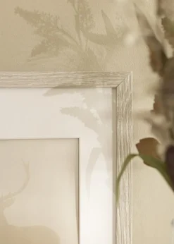 Ramme Stilren lysegrå Eg 60x80 cm - Passepartout Hvid 19x28 inches