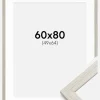 Ramme Stilren lysegrå Eg 60x80 cm - Passepartout Hvid 50x65 cm