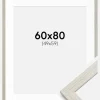 Ramme Stilren lysegrå Eg 60x80 cm - Passepartout Hvid 50x60 cm