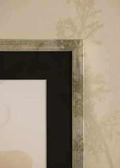 Ramme Stilren Sølv 40x60 cm - Passepartout Sort 30x50 cm