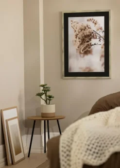 Ramme Stilren Sølv 70x100 cm - Passepartout Sort 62x93 cm