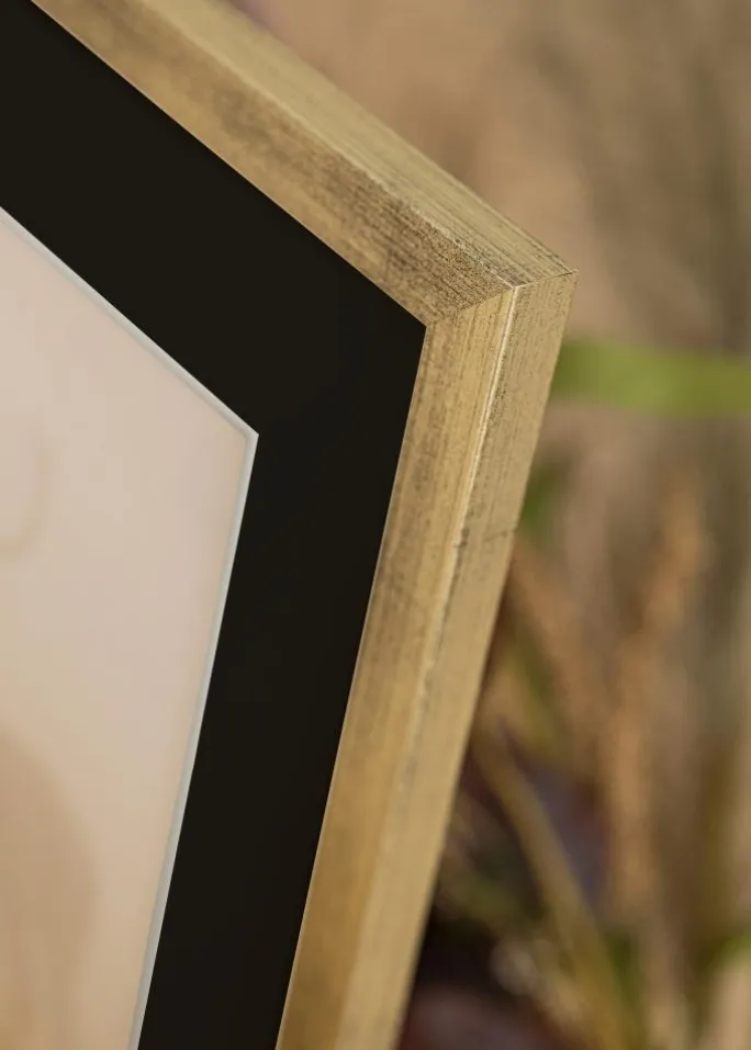 Ramme Stilren Sølv 40x40 cm - Passepartout Sort 25x25 cm