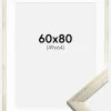 Ramme Stilren Sølv 60x80 cm - Passepartout Hvid 50x65 cm