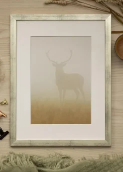 Ramme Stilren Sølv 50x70 cm - Passepartout Hvid 42x59,4 cm (A2)