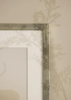 Ramme Stilren Sølv 35x50 cm - Passepartout Hvid 25x35 cm