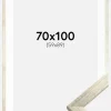 Ramme Stilren Sølv 70x100 cm - Passepartout Hvid 60x90 cm
