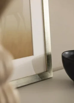 Ramme Stilren Sølv 30x40 cm - Passepartout Hvid 21x29,7 cm (A4)