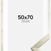Ramme Stilren Sølv 50x70 cm - Passepartout Hvid 40x60 cm