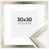 Ramme Stilren Sølv 30x30 cm - Passepartout Hvid 8x8 inches