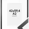 Ramme Stilren sort Eg 42x59,4 cm - Passepartout Hvid 25x38 cm