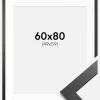 Ramme Stilren sort Eg 60x80 cm - Passepartout Hvid 50x60 cm