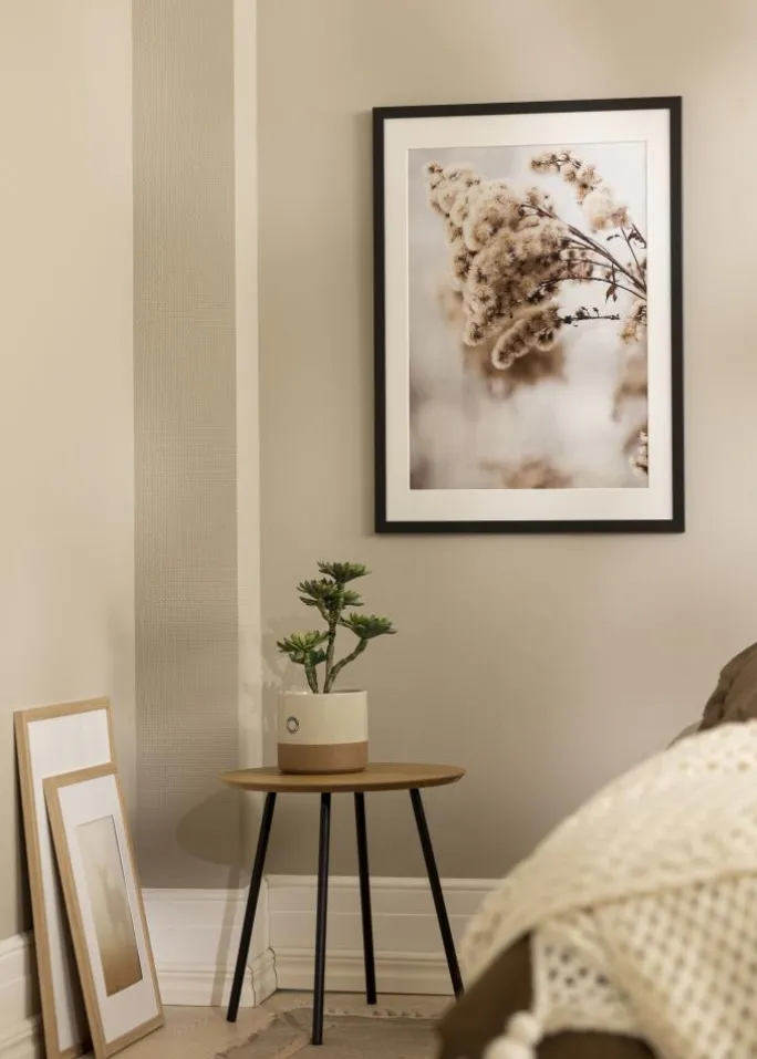 Ramme Stilren sort Eg 40x50 cm - Passepartout Hvid 12x15 inches