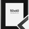 Ramme Stilren Sort 50x60 cm - Passepartout Sort 14x18 inches