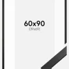 Ramme Stilren Sort 60x90 cm - Passepartout Hvid 40x70 cm
