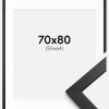 Ramme Stilren Sort 70x80 cm - Passepartout Hvid 60x65 cm