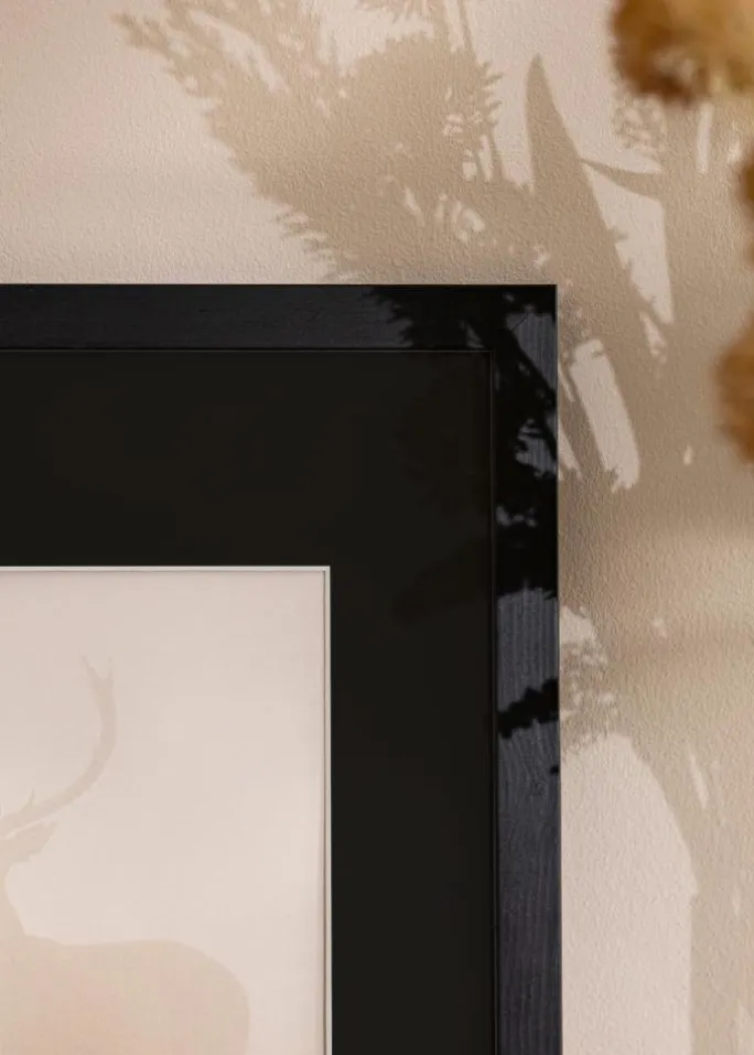 Ramme Stilren Sort 70x100 cm - Passepartout Sort 61x91,5 cm