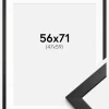 Ramme Stilren Sort 56x71 cm - Passepartout Hvid 48x60 cm