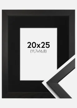 Ramme Stilren Sort 20x25 cm - Passepartout Sort 5x7 inches