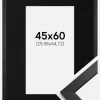 Ramme Stilren Sort 45x60 cm - Passepartout Sort 12x18 inches