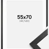 Ramme Stilren Sort 55x70 cm - Passepartout Hvid 45,7x61 cm