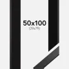 Ramme Stilren Sort 50x100 cm - Passepartout Sort 30x80 cm