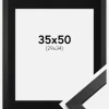 Ramme Stilren Sort 35x50 cm - Passepartout Sort 30x35 cm