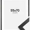 Ramme Stilren Sort 55x70 cm - Passepartout Hvid 46x60 cm