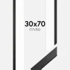 Ramme Stilren Sort 30x70 cm - Passepartout Hvid 18x57 cm