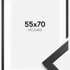 Ramme Stilren Sort 55x70 cm - Passepartout Hvid 43,2x61 cm (A2+)