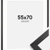 Ramme Stilren Sort 55x70 cm - Passepartout Hvid 45x60 cm