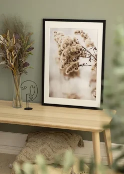 Ramme Stilren Sort 35x50 cm - Passepartout Hvid 30x35 cm