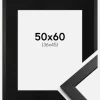 Ramme Stilren Sort 50x60 cm - Passepartout Sort 37x46 cm