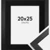 Ramme Stilren Sort 20x25 cm - Passepartout Sort 15x20 cm