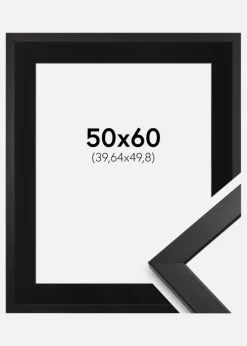 Ramme Stilren Sort 50x60 cm - Passepartout Sort 16x20 inches