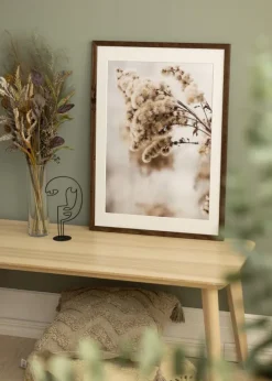 Ramme Stilren Valnød 55x70 cm - Passepartout Hvid 46x60 cm