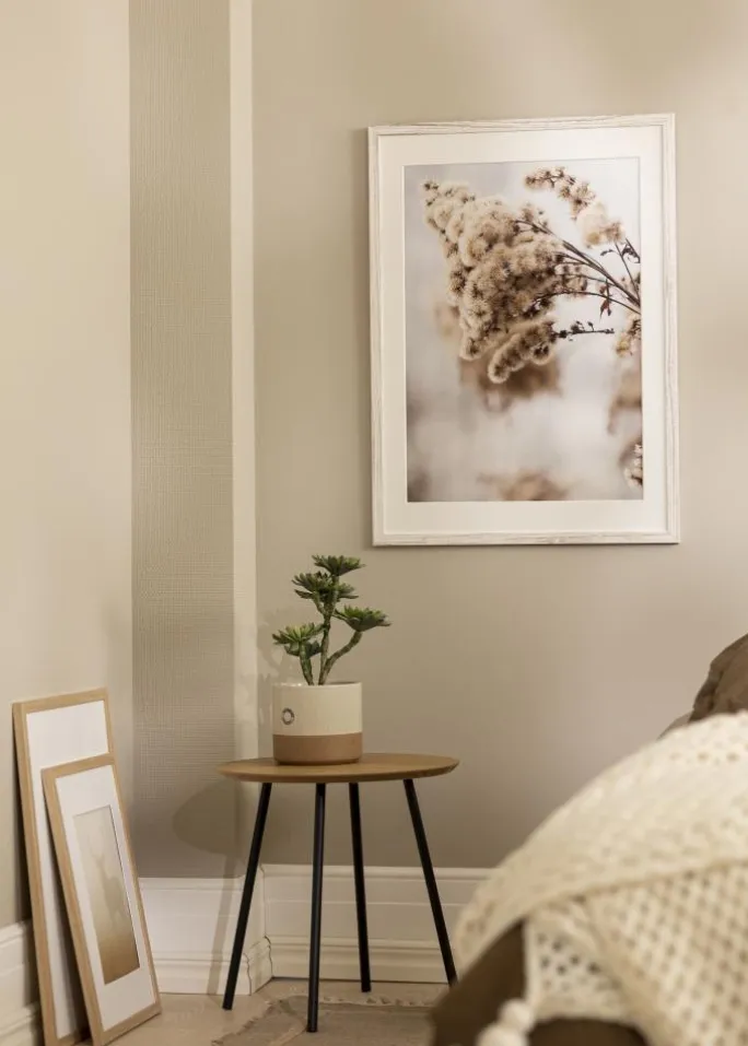 Ramme Stilren Vintage hvid 70x100 cm - Passepartout Hvid 62x85 cm