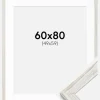 Ramme Stilren Vintage hvid 60x80 cm - Passepartout Hvid 50x60 cm