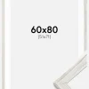 Ramme Stilren Vintage hvid 60x80 cm - Passepartout Hvid 52x72 cm