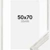 Ramme Stilren Vintage hvid 50x70 cm - Passepartout Hvid 33x56 cm